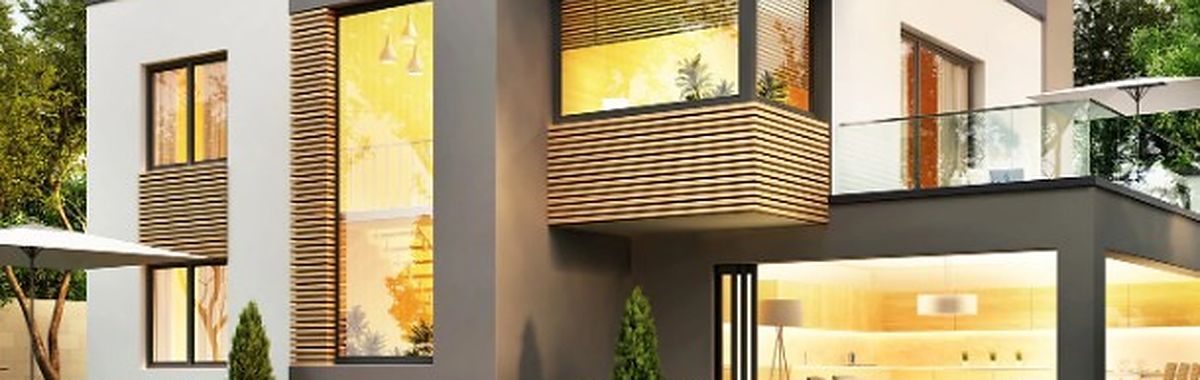 Vivienda moderna con piscina de obra y tarima perimetral en la Costa del Sol
